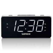 Lenco CR-18 radio Clock Digital Black,Silver