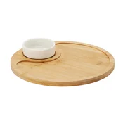 Komplet za serviranje predjedi okrogel pladenj s skledico 25x3,5cm 68511