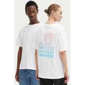 Pamučna majica Converse boja: bijela, s tiskom, 10027149-A01