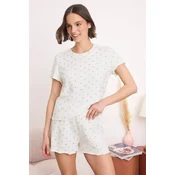 Trendyol Milla ženski set pidžama Thmss26Pt00127, bela-bela