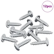 Vidaxl Vijak 12 szt. srebrna M4 x 16 mm Jeklo