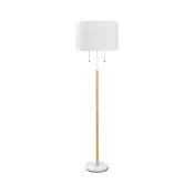 Stojeca lampa FOGO 2xE27/15W/230V bela/bež