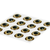 3D oči za potezanke SYBAI 3D Epoxy Eyes, Real Gold, 6 mm