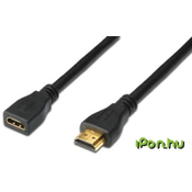 HDMI-HDMI podaljšek z mrežno povezavo 2m Digitus črn
