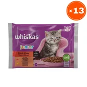 Whiskas Vlažna hrana za macke Junior, Izbor mesa, 4x85g, 13 pakovanja