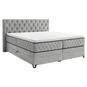 Modern Living Postelja Boxspring Carmen, Srebrna, 160x200