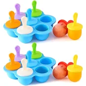 Dardanar Silikonski kalupi za popsicle, komplet 14 otroških kalupov za led, brez BPA – aparat za večkratno uporabo s palicami, (21198974)