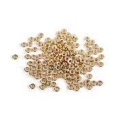Plastične okrogle kroglice O6 mm kovinske - zlata svetloba (10 g)