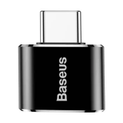 BASEUS BASEUS USB na USB-C adapter, ženka, crna
