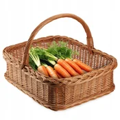 KADAX pletena nakupovalna košara za piknik, pladenj za sadje, pravokotna pletena košara 52 cm