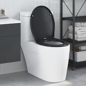 WC daska Crna 47 x 37 x 4 cm Duroplast