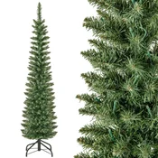 Costway Umetno božično drevo 150 cm 296 vejic 150 toplih belih LED lučk Zložljiv kovinski stalak
