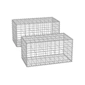 Songmics Gabionska košara 100x50x50 cm srebrna