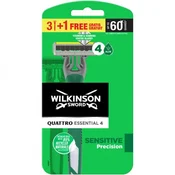 Wilkinson Wilkinson Quattro Essential 4 Sensitive Precision 3 Razors +1 4 Disposable Blades