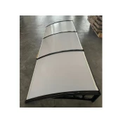 Nadstrešnica 270x100cm Crna Providna 5mm Leksan