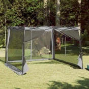 vidaXL Mrežna notranja tenda Siva 303 x 303 cm