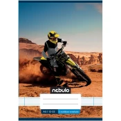 Nebulo: Spetji 3. razredni cross motorist v puščavi, črtasta zvezek z vzorcem 12-32 A/5