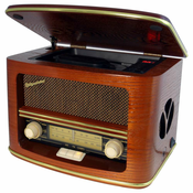 ROADSTAR MP3 radio sa drvenim kucištem HRA1500UEMP braon