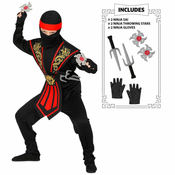 Widmann Kostum Ninja z Orožjem, 140