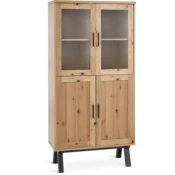 Vitrina SANDBY 2 vrata hrast/crna