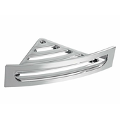 Kotna polica za prho z drogom, 230 x 75 x 230 mm, ABS/kromasta - Kromasta - Plastika - Vijaki - Kvadratna - Polica