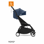 Stokke Ogrodje s sedežno enoto black frame 6+ color pack Yoyo air france blue