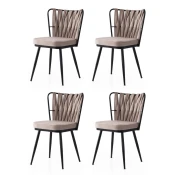 Hanah Home Set stolica Kusakli-222 V4, 67.5x63x103.5 cm, 4 komada, Smede