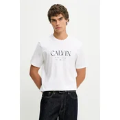 Calvin Klein Majica  črna / bela