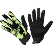 Cappa Racing Rukavice moto CLERMONT textilní krátké černé/fluo XL