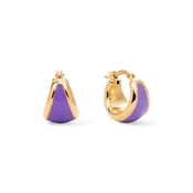 BERRIES uhani ženski pozlačani srebrni emajl Viva Lavender Earrings