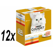 Gourmet pašteta za mačke Gold Multipack, 12 x (8 x 85 g)