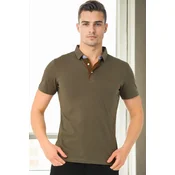 T9582 DEWBERRY MENS T-SHIRT-KHAKI