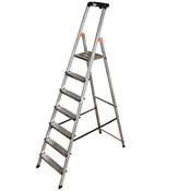 Stepenice, 7 stepenika, aluminijske, KRAUSE Safety 126351