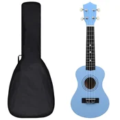 Vidaxl Otroški ukulele soprano s torbo baby moder 21