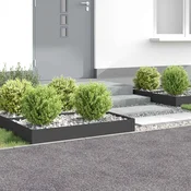 vidaXL Robovi trave 4 kos 100 x 60 x 20 cm Jeklo Črna