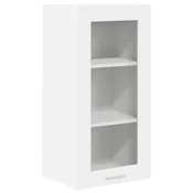Vidaxl Viseča omarica z vrati Bela 40 x 31 x 80 cm Konstruiran les