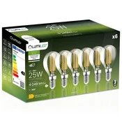 LUMILED 6x LED žarnica E14 krogla P45 2W = 25W 249lm 4000K nevtralna 360° žarnica z žarilno nitko