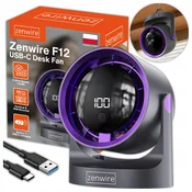 Zenwire Mini namizni ventilator Zenwire F12 USB-C, 1200 mAh, timer, 360° nastavljiv, (5000312711)