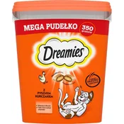 DRS DREAMIES Mixed Flavours (piščanec in sir) - priboljški za mačke, 350g
