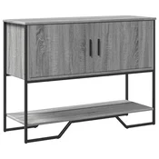 Vidaxl Konzolna mizica siva sonoma 100x35x74,5 cm inženirski les