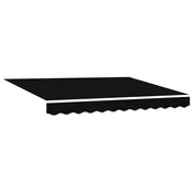Skrovita tenda Crna 300 x 250 cm Poliester i celik