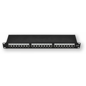LAN-TEC PP-130 24P/C5E/S - 19 patch panel 1U, 24 vrat C5E oklopljen