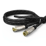 HAMA SAT Priključni kabel, utikač F - utikač F, metalni, pozlaćeni, 5,0 m, 120 dB