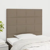 Uzglavlje boje taupe 90x5x118/128 cm tkanina