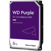 HDD Video Surveillance WD Purple 6TB CMR, 3.5, 256MB, SATA 6Gbps, TBW: 180