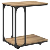 Vidaxl Stranska miza Umetni hrast 50 x 35 x 55.5 cm Konstruiran les