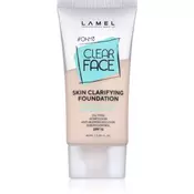 LAMEL OhMy Clear Face tekoči puder za problematično in mastno kožo odtenek 402 Deep Bež 40 ml