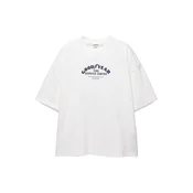 Pull&Bear Majica marine/bela