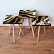HANAH HOME Set 3 stocica 3Shp109 Black
