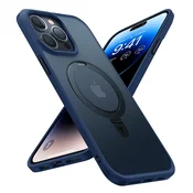 Premium ovitek Torras Ostand za iPhone 15 Pro Max - navy blue